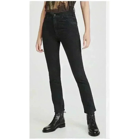 NEW Mother The Dazzler Shift Uneven Waist Jeans in Who's Sorry Now Black Size 26 - Picture 11 of 16